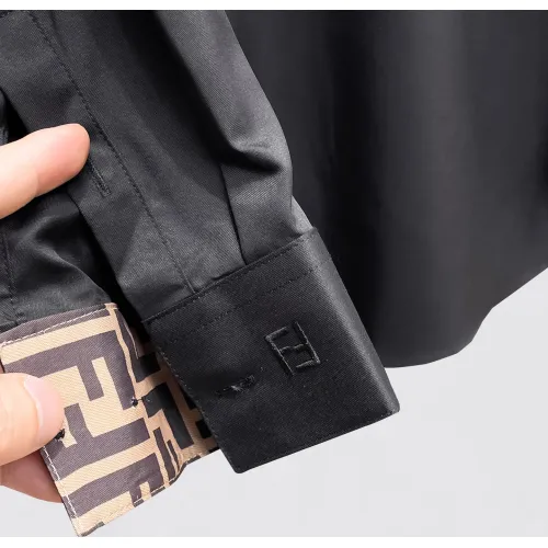 Replica Fendi Shirts Long Sleeved For Men #1430140 $80.00 USD for Wholesale