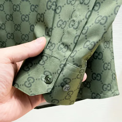 Replica Gucci Shirts Long Sleeved For Men #1430142 $80.00 USD for Wholesale