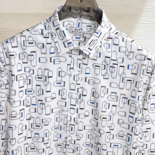 Replica Hermes Shirts Long Sleeved For Men #1430147 $80.00 USD for Wholesale