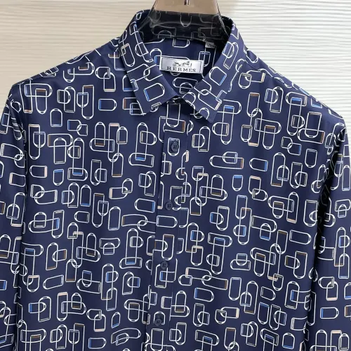 Replica Hermes Shirts Long Sleeved For Men #1430148 $80.00 USD for Wholesale