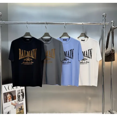 Replica Balmain T-Shirts Short Sleeved For Men #1430383 $76.00 USD for Wholesale