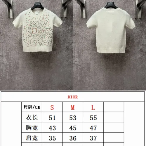 Replica Christian Dior T-Shirts Short Sleeved For Women #1430691 $92.00 USD for Wholesale