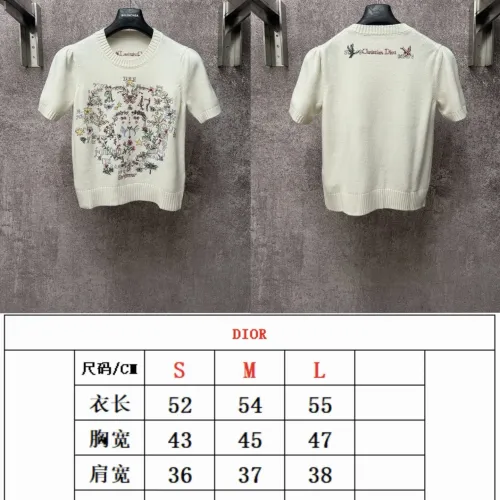 Replica Christian Dior T-Shirts Short Sleeved For Women #1430693 $80.00 USD for Wholesale