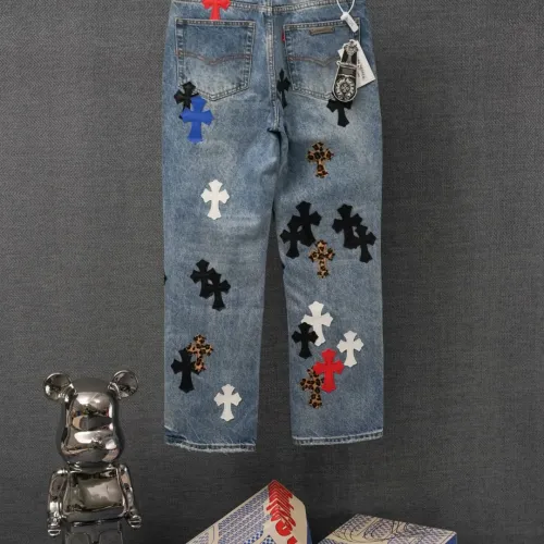 Replica Chrome Hearts Jeans For Men #1430802 $60.00 USD for Wholesale