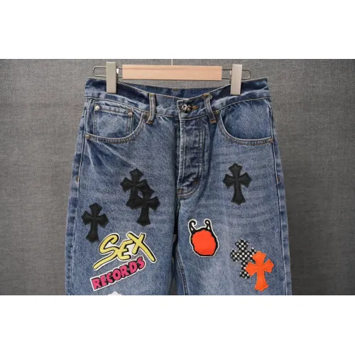 Replica Chrome Hearts Jeans For Men #1430812 $64.00 USD for Wholesale