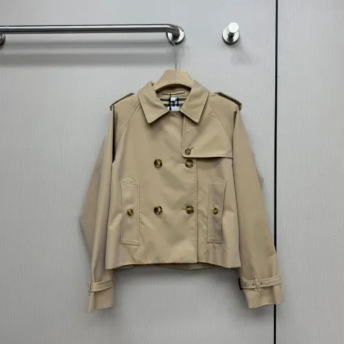 Burberry Trench Coat Long Sleeved For Women #1431443 $132.00 USD, Wholesale Replica Burberry Trench Coat
