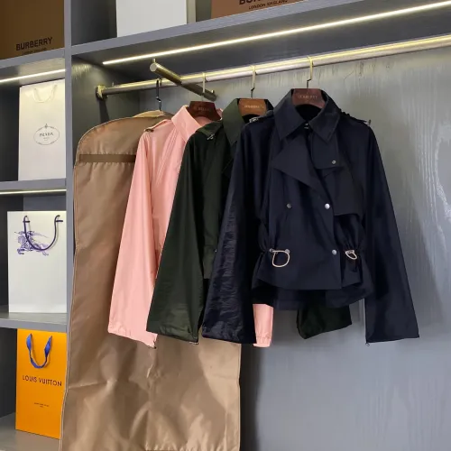 Replica Burberry Trench Coat Long Sleeved For Women #1431448 $132.00 USD for Wholesale