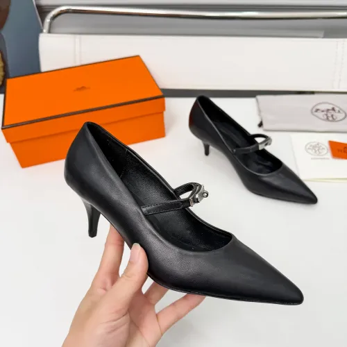 Replica Hermes High-Heeled Shoes For Women #1431682 $98.00 USD for Wholesale
