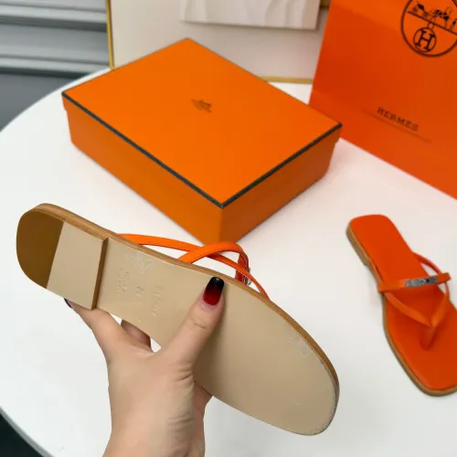 Replica Hermes Slippers For Women #1432089 $82.00 USD for Wholesale