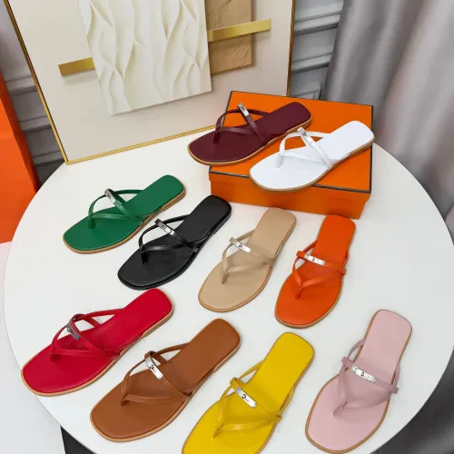 Replica Hermes Slippers For Women #1432093 $82.00 USD for Wholesale