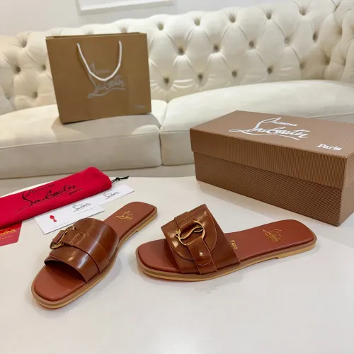 Replica Christian Louboutin CL Slippers For Women #1432223 $96.00 USD for Wholesale