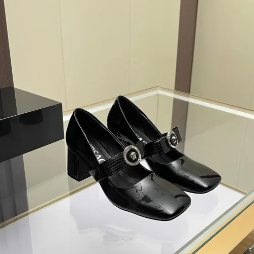 Versace High-Heeled Shoes For Women #1432239 $82.00 USD, Wholesale Replica Versace High-Heeled Shoes